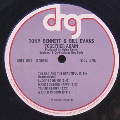Tony Bennett and Bill Evans – Together Again - 1977 US Pressing