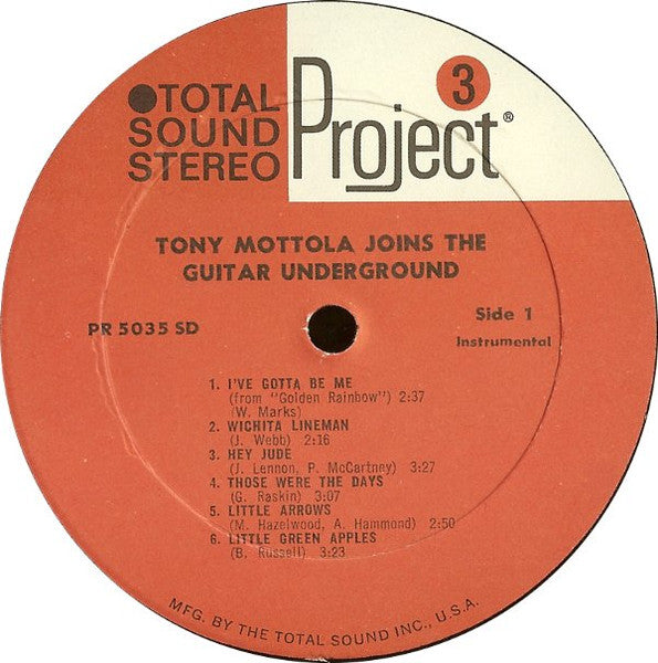 Tony Mottola – Joins The Guitar Underground US Pressing