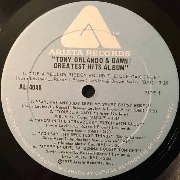 Tony Orlando & Dawn – Greatest Hits -  1975 Original Pressing