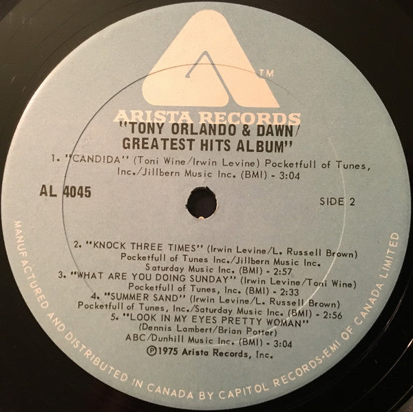 Tony Orlando & Dawn – Greatest Hits -  1975 Original Pressing