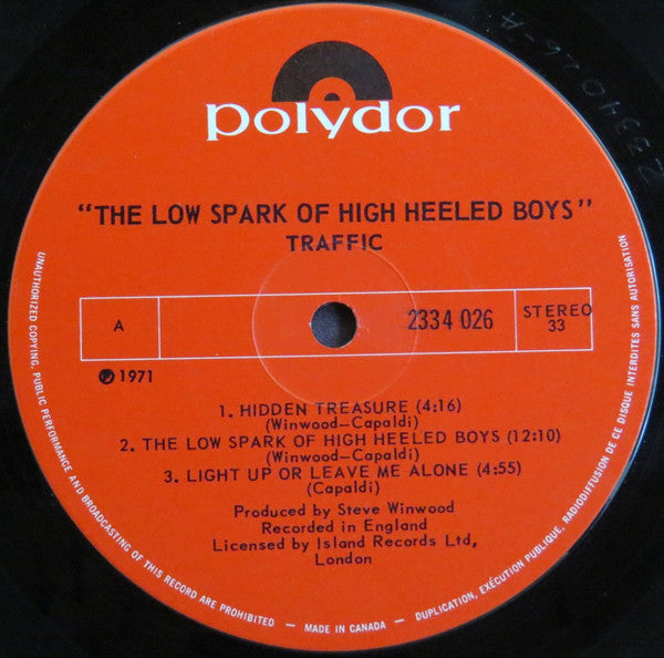 Traffic – The Low Spark Of High Heeled Boys