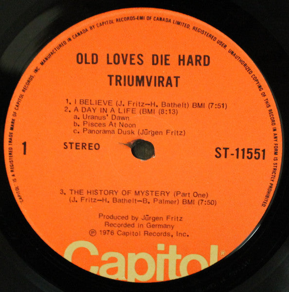 Triumvirat – Old Loves Die Hard - 1976 Original