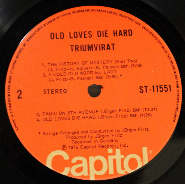 Triumvirat – Old Loves Die Hard - 1976 Original