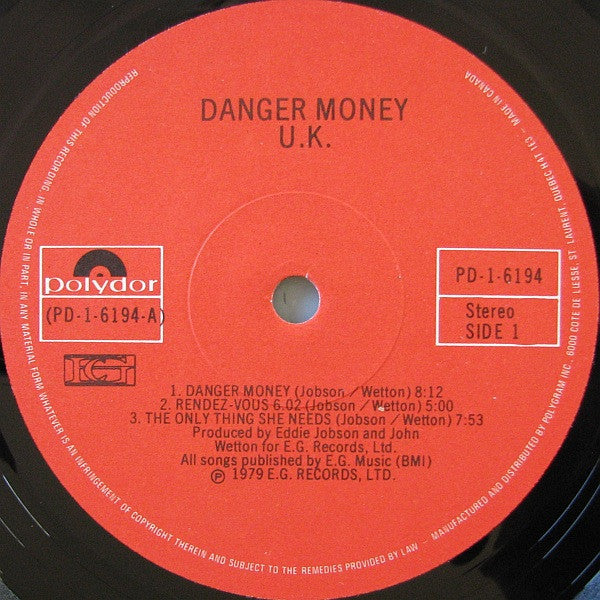 U.K. – Danger Money VinylPursuit.com