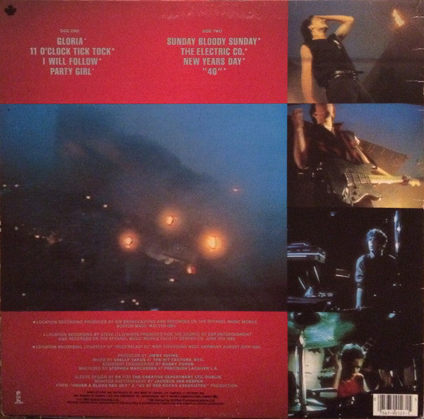 U2 – Live "Under A Blood Red Sky" - 1983 Original