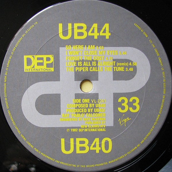 UB40 – UB44 - 1982 Original!