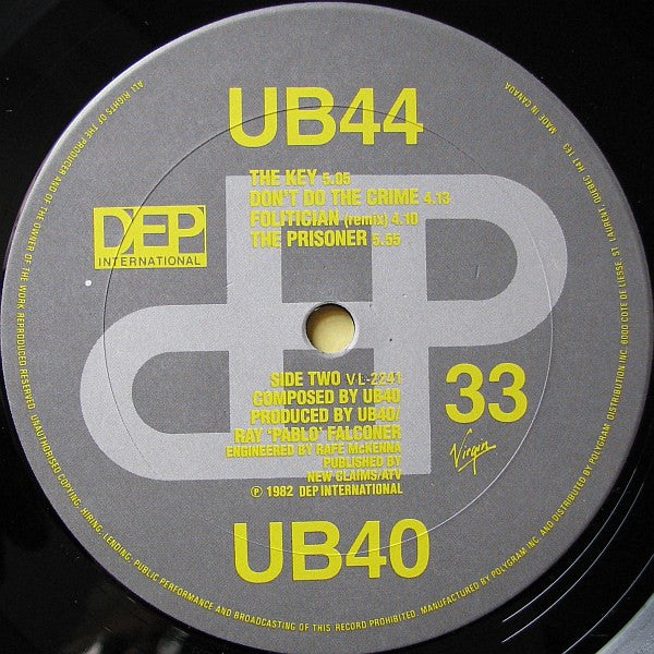 UB40 – UB44 - 1982 Original!