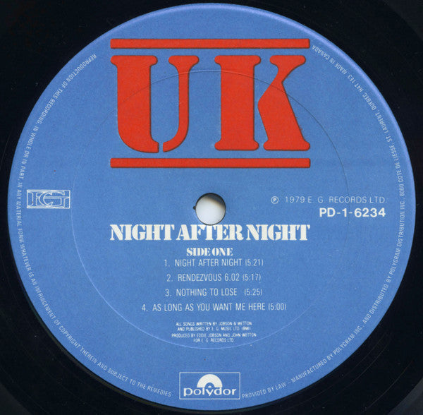 UK – Night After Night - 1979 Pressing VinylPursuit.com
