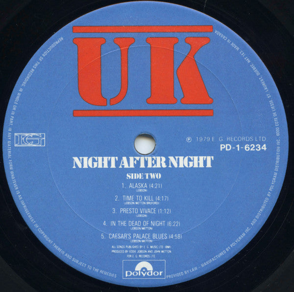 UK – Night After Night - 1979 Pressing VinylPursuit.com