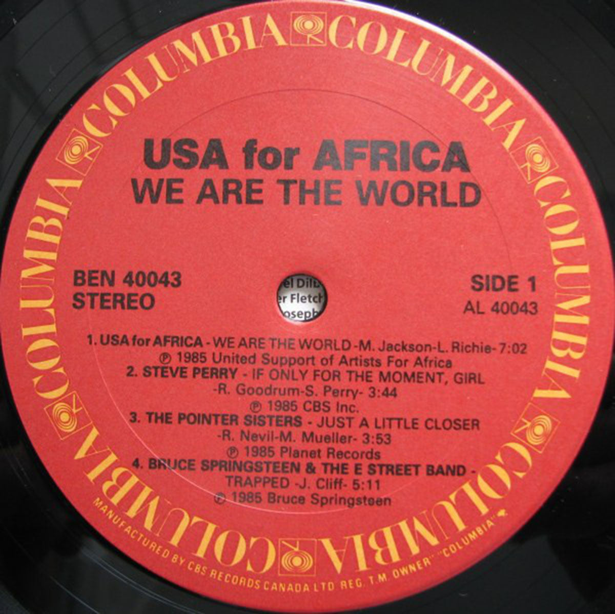 USA For Africa – We Are The World - 1985 – Vinyl Pursuit Inc