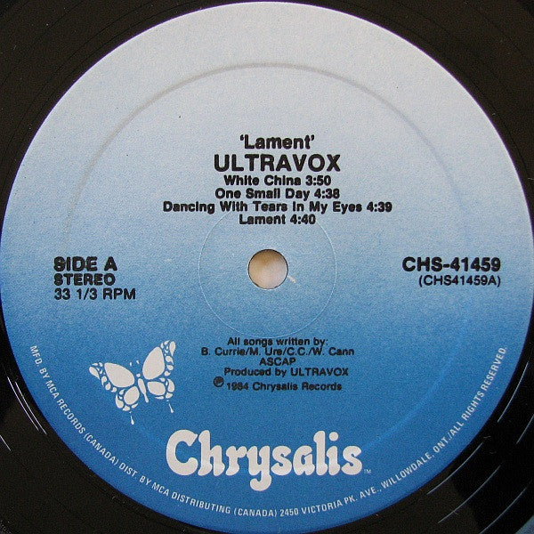 Ultravox – Lament - 1984 Original