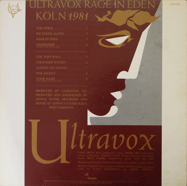 Ultravox – Rage In Eden VinylPursuit.com