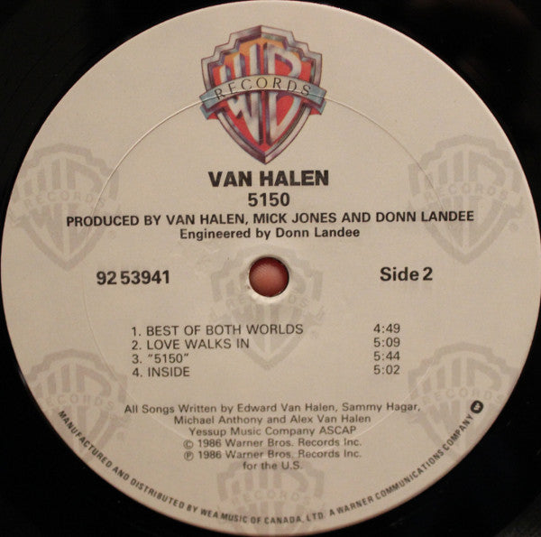 Van Halen – 5150 - 1986 Original