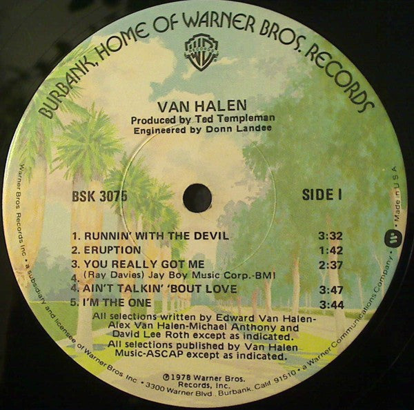 Van Halen – Van Halen - 1978 US Original