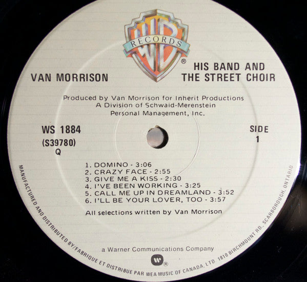 Van Morrison – His Band And The Street Choir - 1979 Pressing - Vinyl Pursuit Inc