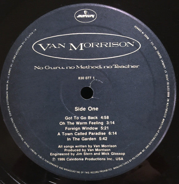Van Morrison – No Guru, No Method, No Teacher - 1986 Original
