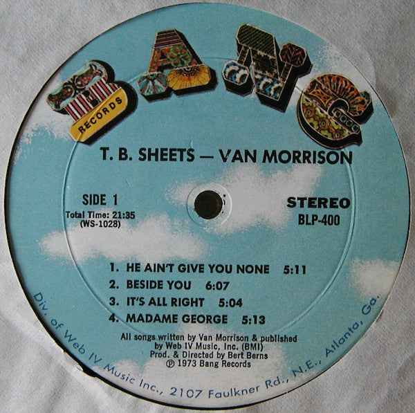 Van Morrison – TB Sheets - 1973 US Pressing