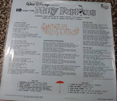 10 Songs From Mary Poppins -  1964 Original Pressing - 1964 Sealed, Rare