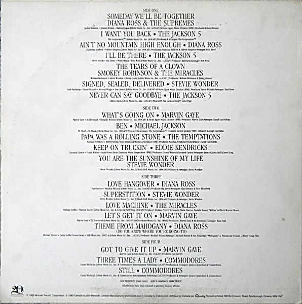 20/20 Twenty No.1 Hits From Twenty Years At Motown - 1980 Original!