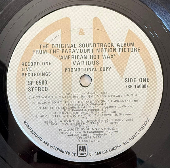 Various – American Hot Wax - 1978 Original