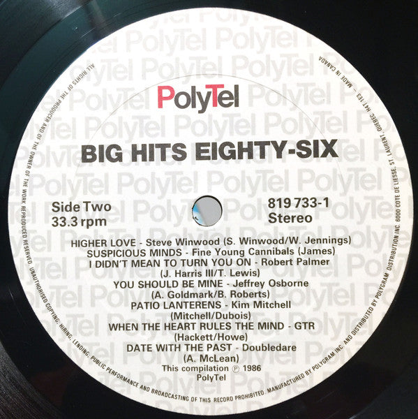 Big Hits Eighty Six -  1986 Original!