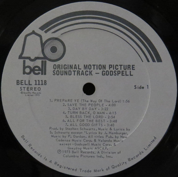 Godspell - Original Motion Picture Soundtrack - 1973 Original