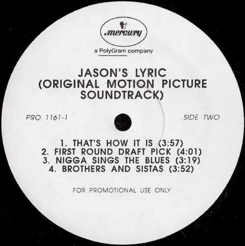 Various – Jason's Lyric (Original Motion Picture Soundtrack) US Pressing