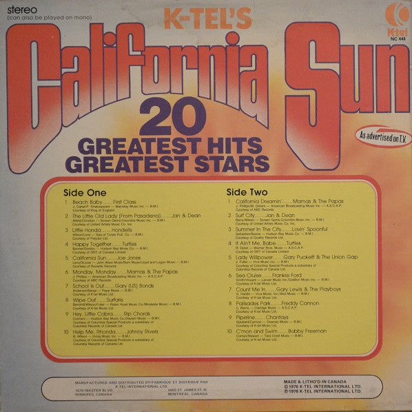 Various – K-Tel's California Sun