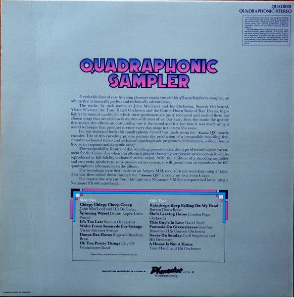 Quadraphonic Sampler - Original Pressing