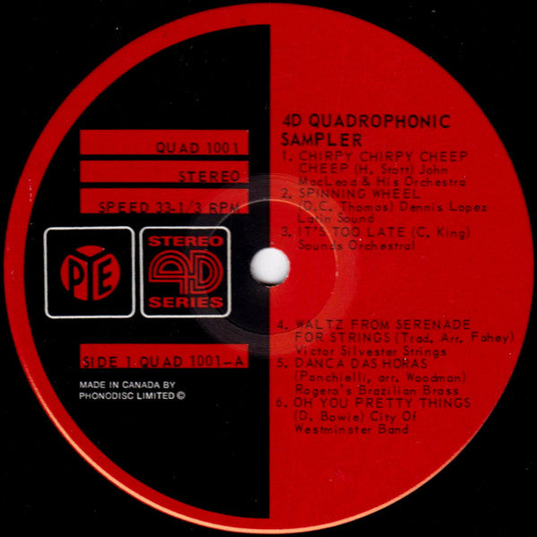 Quadraphonic Sampler - Original Pressing