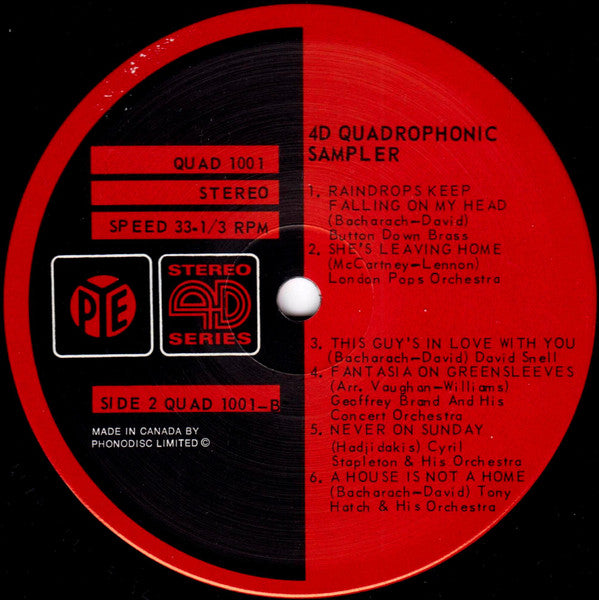 Quadraphonic Sampler - Original Pressing