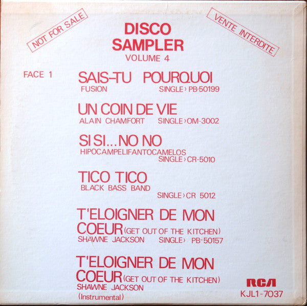 Various – RCA Disco Sampler Volume 4 - 1976 Red Vinyl!