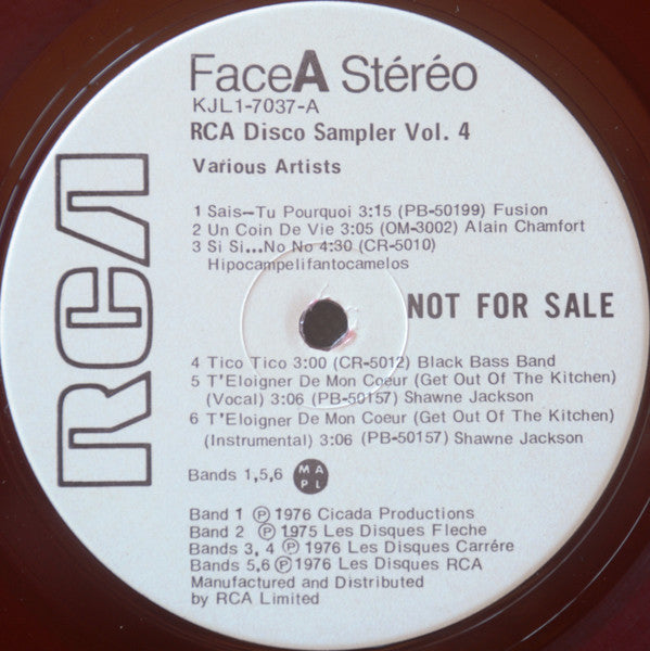 Various – RCA Disco Sampler Volume 4 - 1976 Red Vinyl!