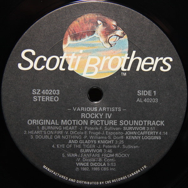 Various – Rocky IV - Original Motion Picture Soundtrack VinylPursuit.com