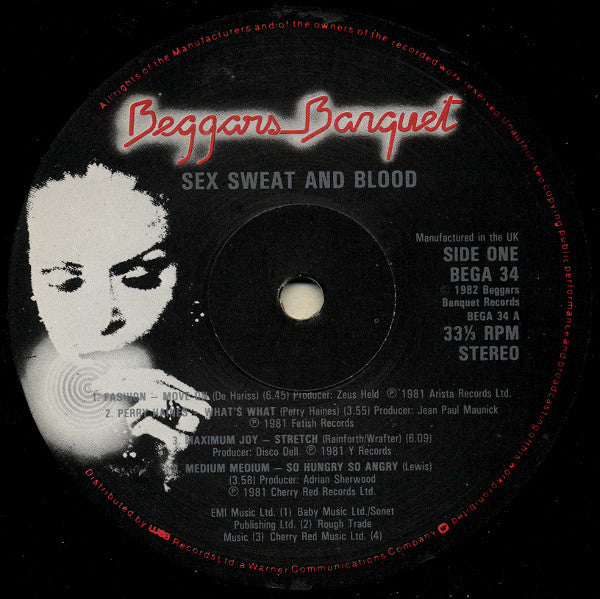 Sex Sweat & Blood (The New Dancability) - 1982 UK Original - Vinyl Pursuit Inc 