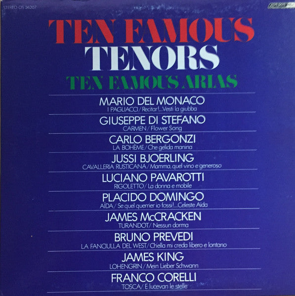 Ten Famous Tenors, Ten Famous Arias - UK Pressing in Shrinkwrap!