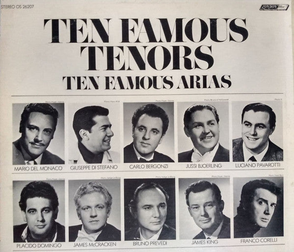 Ten Famous Tenors, Ten Famous Arias - UK Pressing in Shrinkwrap!
