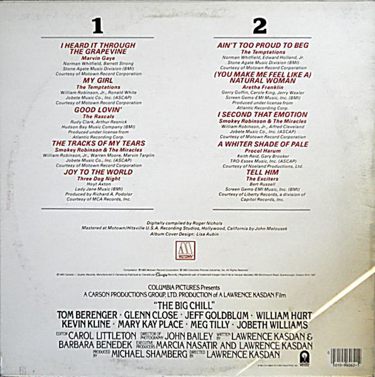 The Big Chill - Original Motion Picture Soundtrack - 1983 Original