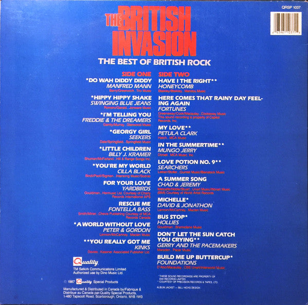 Various – The British Invasion - The Best Of British Rock - 1987 Original