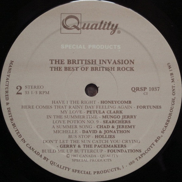 Various – The British Invasion - The Best Of British Rock - 1987 Original