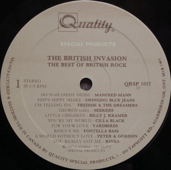 Various – The British Invasion - The Best Of British Rock - 1987 Original