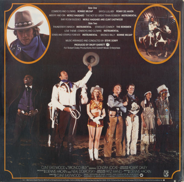 Various – The Original Music Soundtrack From Clint Eastwood's - Bronco Billy US Pressing -Sealed