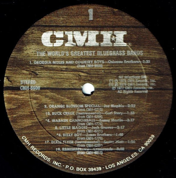 Various – The World's Greatest Bluegrass Bands US Pressing VinylPursuit.com