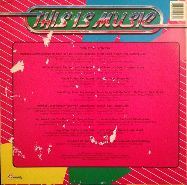 Various – This Is Music 2 - 1987 Original Pressing Vinyl Pursuit Inc
