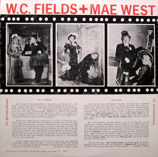 W.C. Fields & Mae West ‎ US Pressing