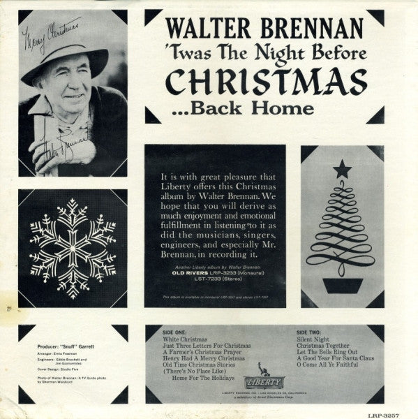 Walter Brennan – 'Twas The Night Before Christmas...Back Home US Pressing