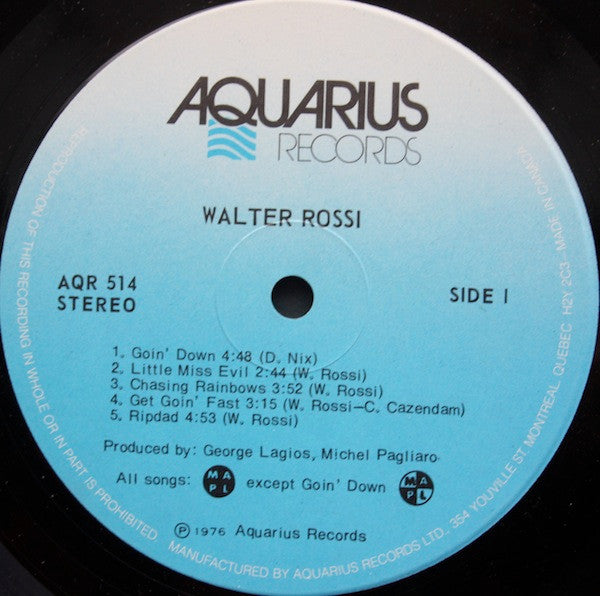 Walter Rossi – Walter Rossi - 1976 Original