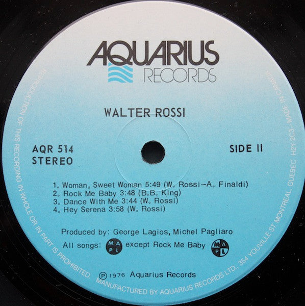 Walter Rossi – Walter Rossi - 1976 Original