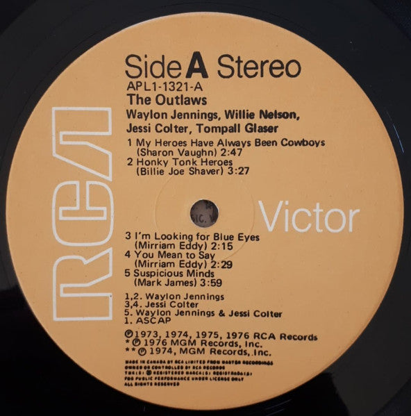 Waylon Jennings, Willie Nelson, Jessi Colter, Tompall Glaser - 1976 Original! VinylPursuit.com