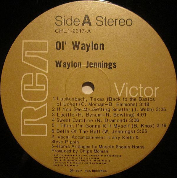 Waylon Jennings – Ol' Waylon - 1977 VinylPursuit.com